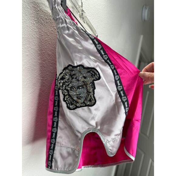 Versace Muay Thai Boxing Shorts Pink Silver Versace Medusa Patch 50 / L - Picture 7 of 16